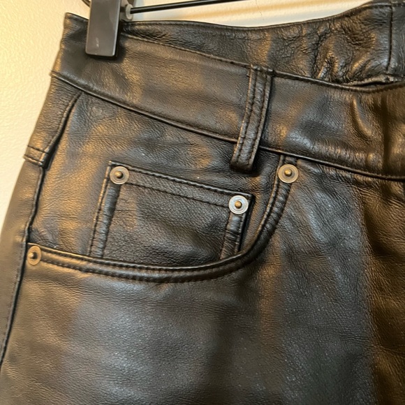 High waisted leather pants Oscar Leopold - Picture 2 of 7